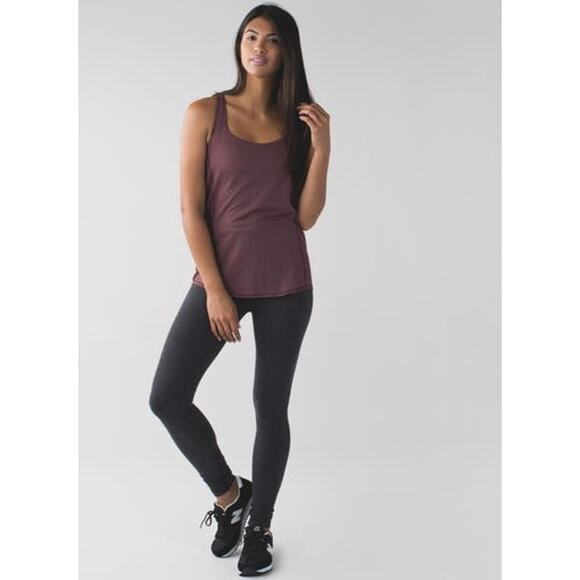 Lululemon Wild Tank Heathered Bordeaux Drama Size 6 - Picture 2 of 7
